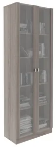 OFFICE CABINET WITH  02 GLASS DOORS  -OAK