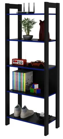 BOOKSHELF-BLACK / BLUE