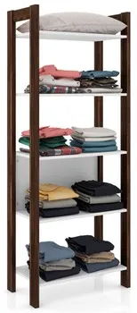 BOOKSHELF-WHITE/WALNUT